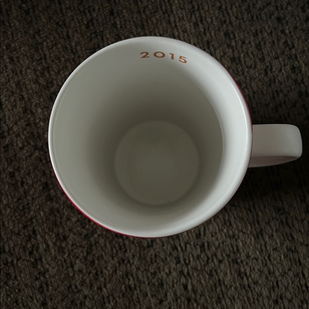 Starbucks 2015 Red Ceramic Coffee Mug 16oz Holiday Cup - Picture 4 of 4